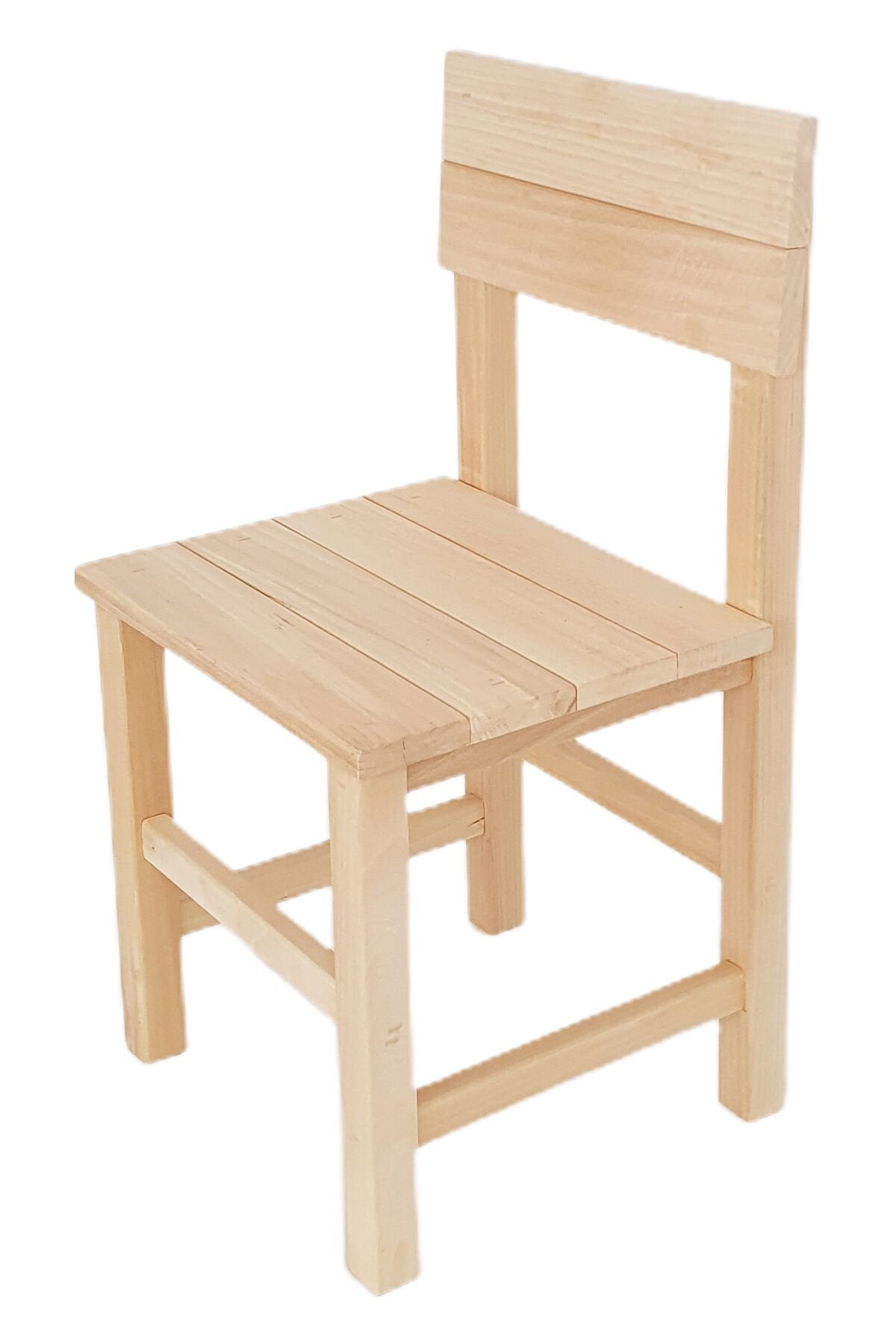 KirtKirt Ahsap | Dogal Ahsap cocuk Sandalyesi | Boyanabilir Aktivite Sandalyesi