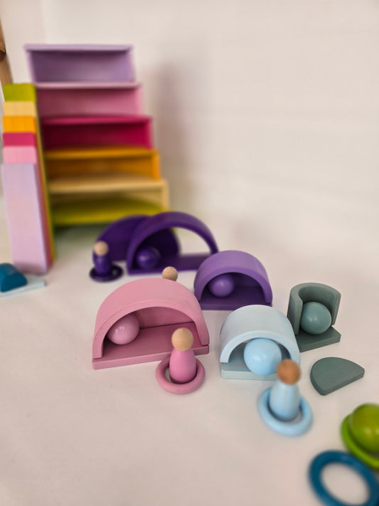 KirtKirt Ahsap | Waldorf Gokkusagi Seti | 70 Parca | 38 cm