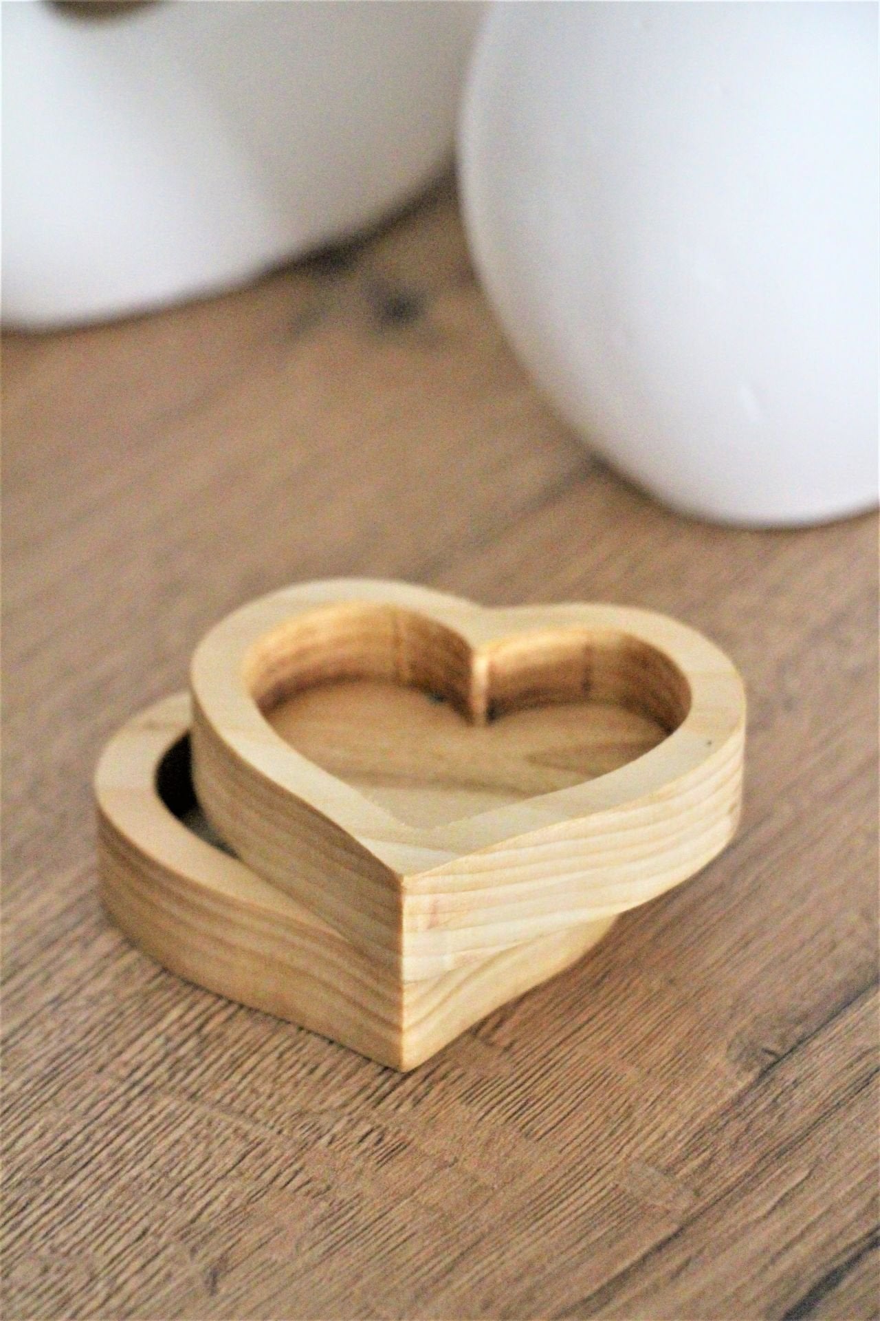 2-teilige Mini-Herz-Kaffee-Servierschale aus Holz, türkische Köstlichk – KirtKirtAhsap