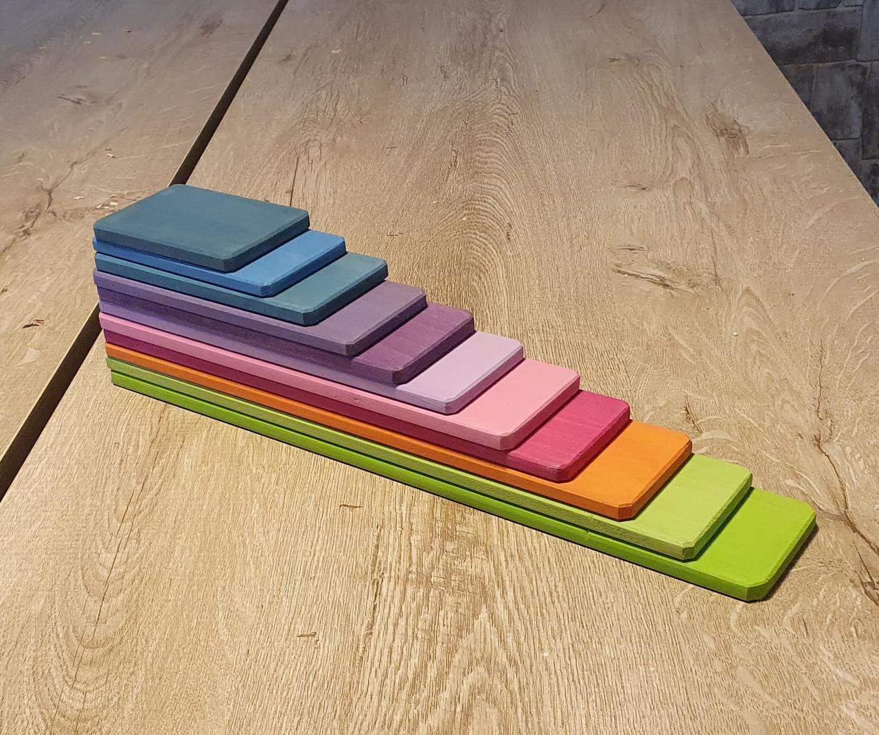 KirtKirt Holz | Waldorf Regenbogenkarten | 11er | 38cm