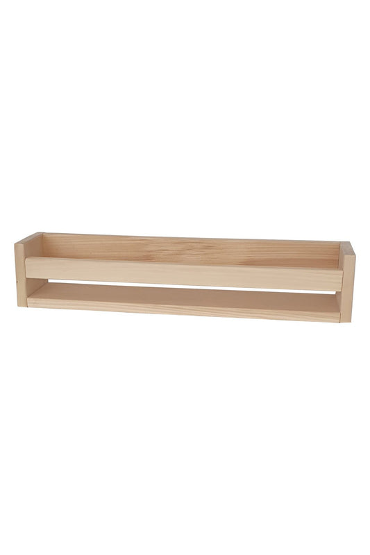 Dogal Ahsap 50x10 cm Kitaplik cocuk Bebek Odasi Duvar Kitapligi