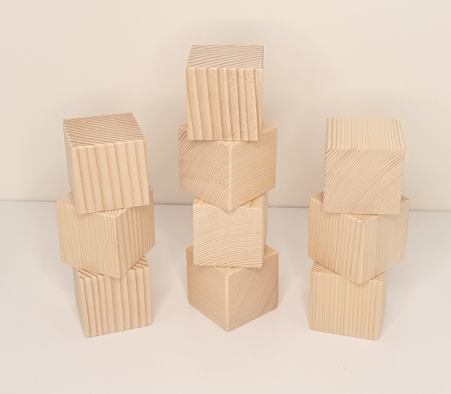Holz-Koppler 10 Stück Natur Roh Waldorf Montessori Unbemalt 4cm