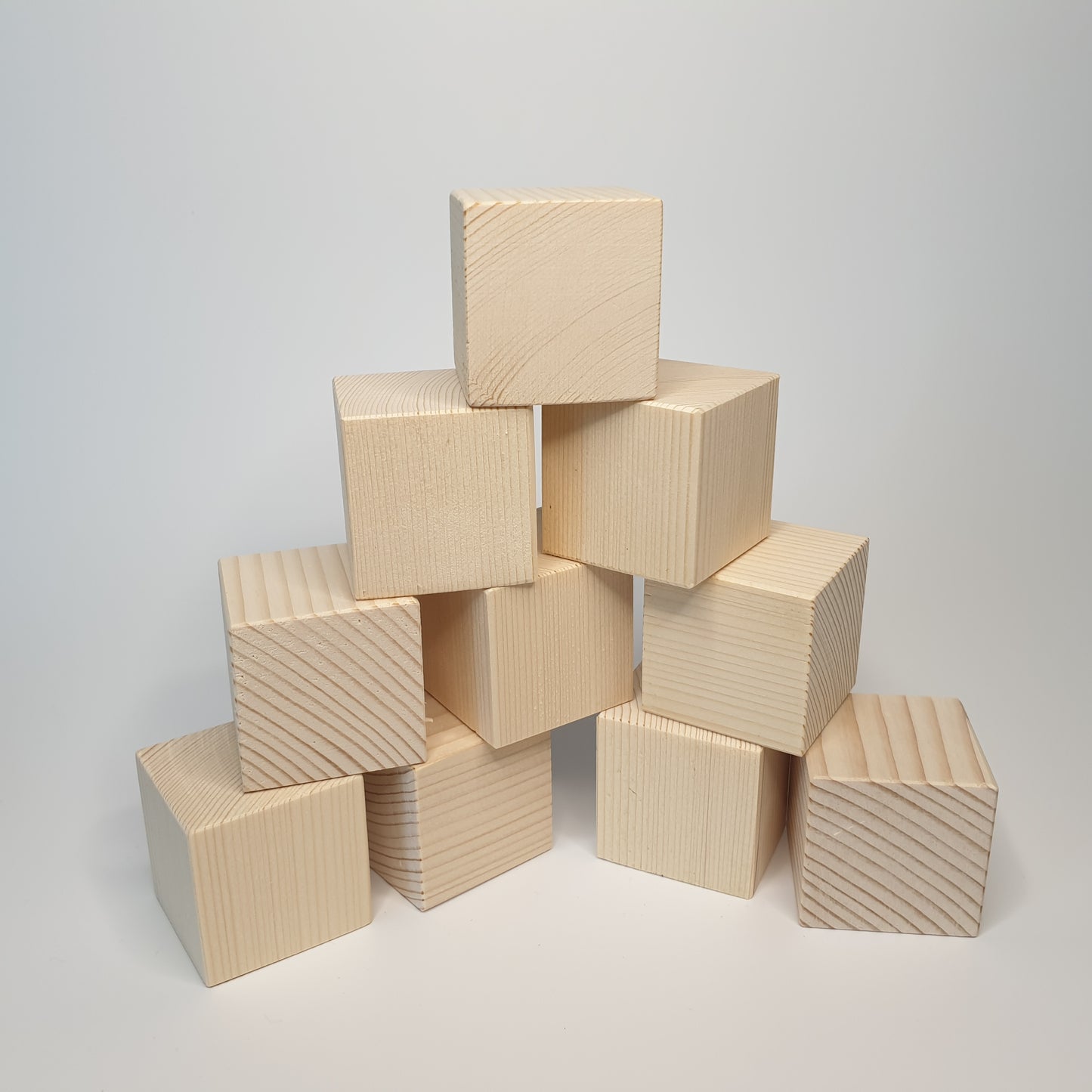 Holz-Koppler 10 Stück Natur Roh Waldorf Montessori Unbemalt 4cm