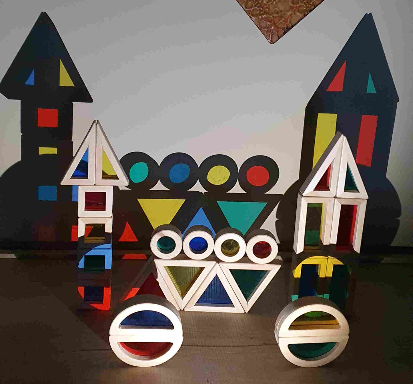 Ahsap Renkli Bloklar 24 parca - Rainbow Block Waldorf Montessori Dogal Oyuncak