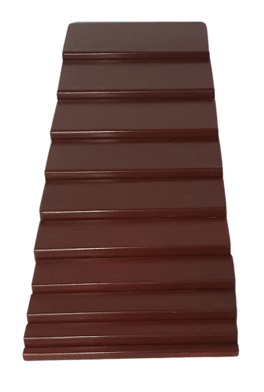 KirtKirt Ahsap | Montessori Kahverengi Merdiven | 10 Parca Egitici Ahsap Blok Seti