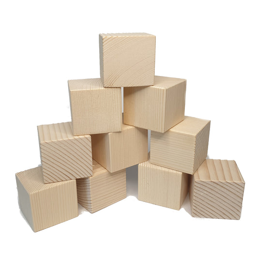 Holz-Koppler 10 Stück Natur Roh Waldorf Montessori Unbemalt 4cm