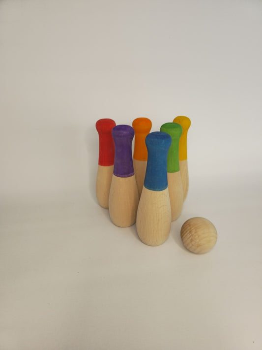 KirtKirt Ahsap | Ahsap Bowling Seti | 7 Parca
