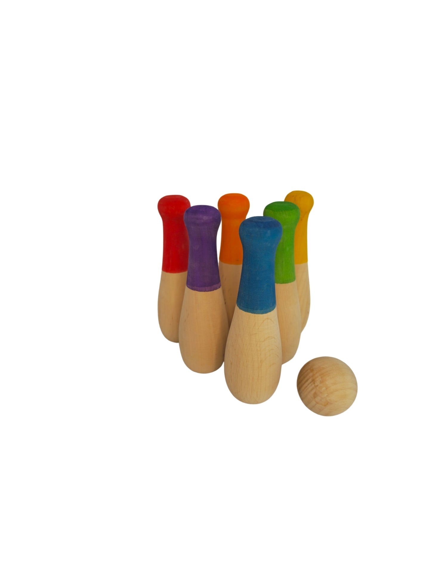 KirtKirt Wood | Bowling-Set aus Holz | 7-teilig