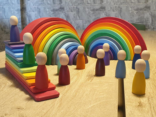 KirtKirt Ahsap Waldorf Gokkusagi Seti 58 parca 0-6 Yasa ozel