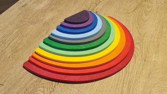 KirtKirt Ahsap 0-6 Yasa ozel Waldorf Gokkusagi Tablasi 11 li