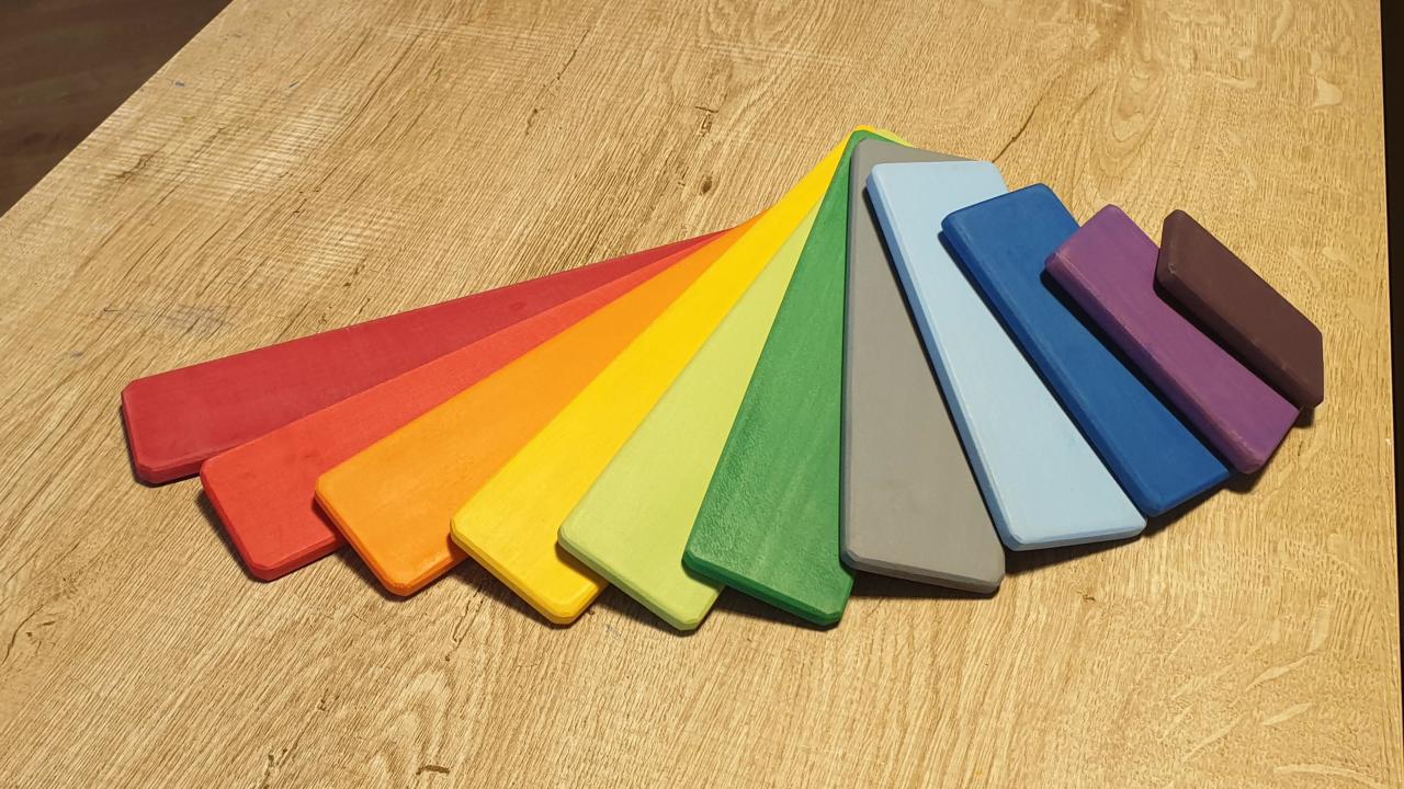 Waldorf Gökkuşağı Seti 70 Parça 38 cm | Büyük Boy Ahşap Oyuncak