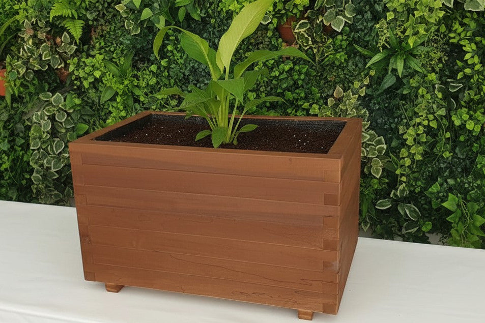 KirtKirt Wooden Planter | Wooden Flower Pot | 60x40x40 cm | Outdoor Flower Pot | Decorative Planter