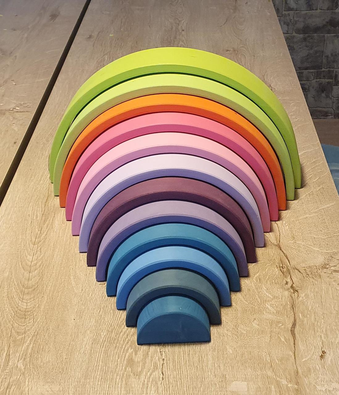 KirtKirt Ahsap | Waldorf Gokkusagi ve Tablası Seti | 23 Parca | 0-6 Yas | 29 cm
