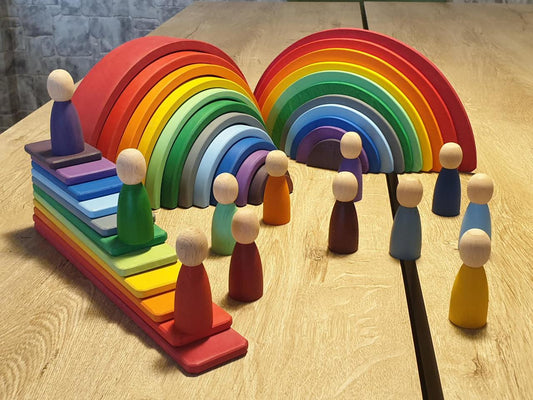 KirtKirt Ahsap Waldorf Gokkusagi Seti 46 parca 0-6 Yasa ozel