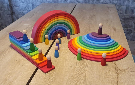 KirtKirt Ahsap Waldorf Gokkusagi Seti 46 parca 39 cm